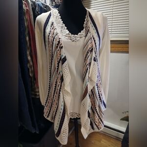 2pc Cardigan & Tank Set Sz Med